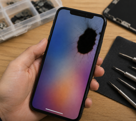 黒いシミは放置NG？スマホ液晶トラブルの原因とは